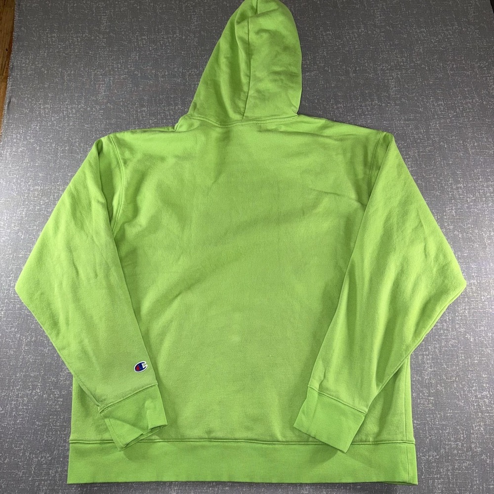 Champion Hoodie Mens XL Green Classic Fleece Pullover‎ Kangaroo Pocket Logo - Picture 9 of 9